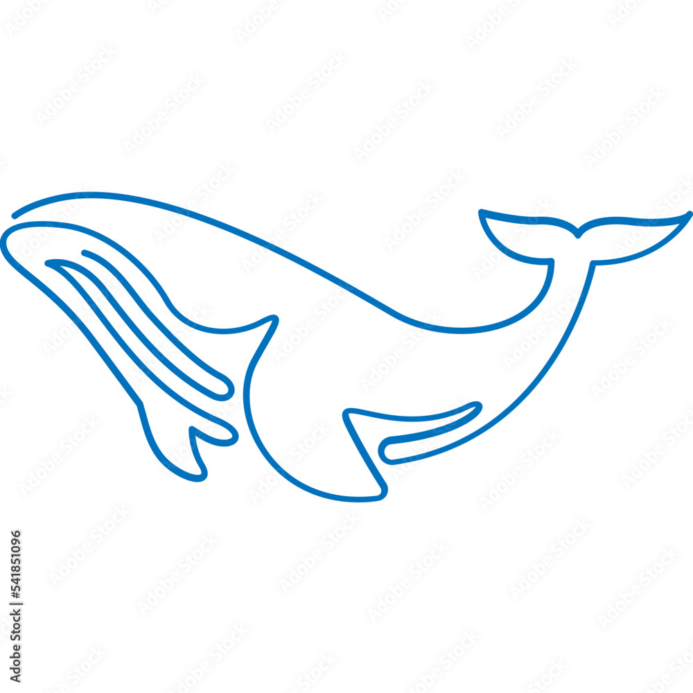 whale continuous line art minimal style vector illustration. Mono lineal design. whale continuous line art minimal style vector illustration. Mono lineal design.