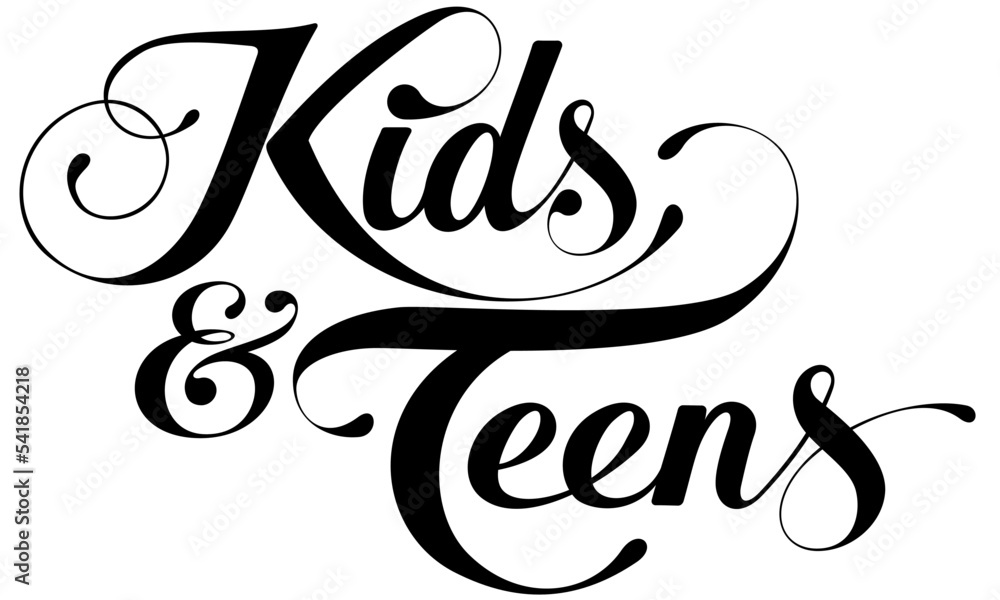 Kids & Teens - custom calligraphy text Kids & Teens - custom calligraphy text