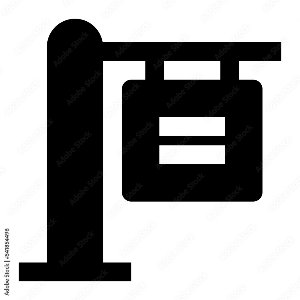 Icon Sign With Style Glyph Stock Vector | Adobe Stock