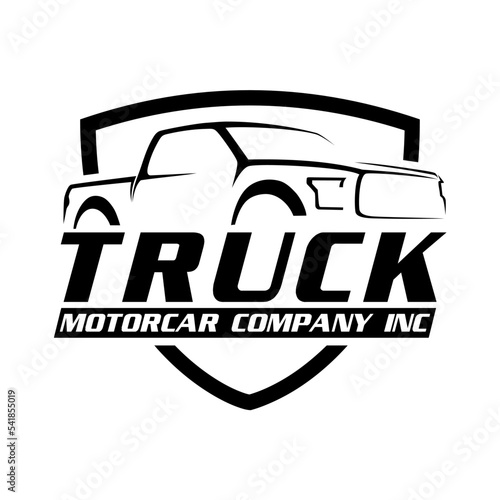Truck motorcar company logo vector