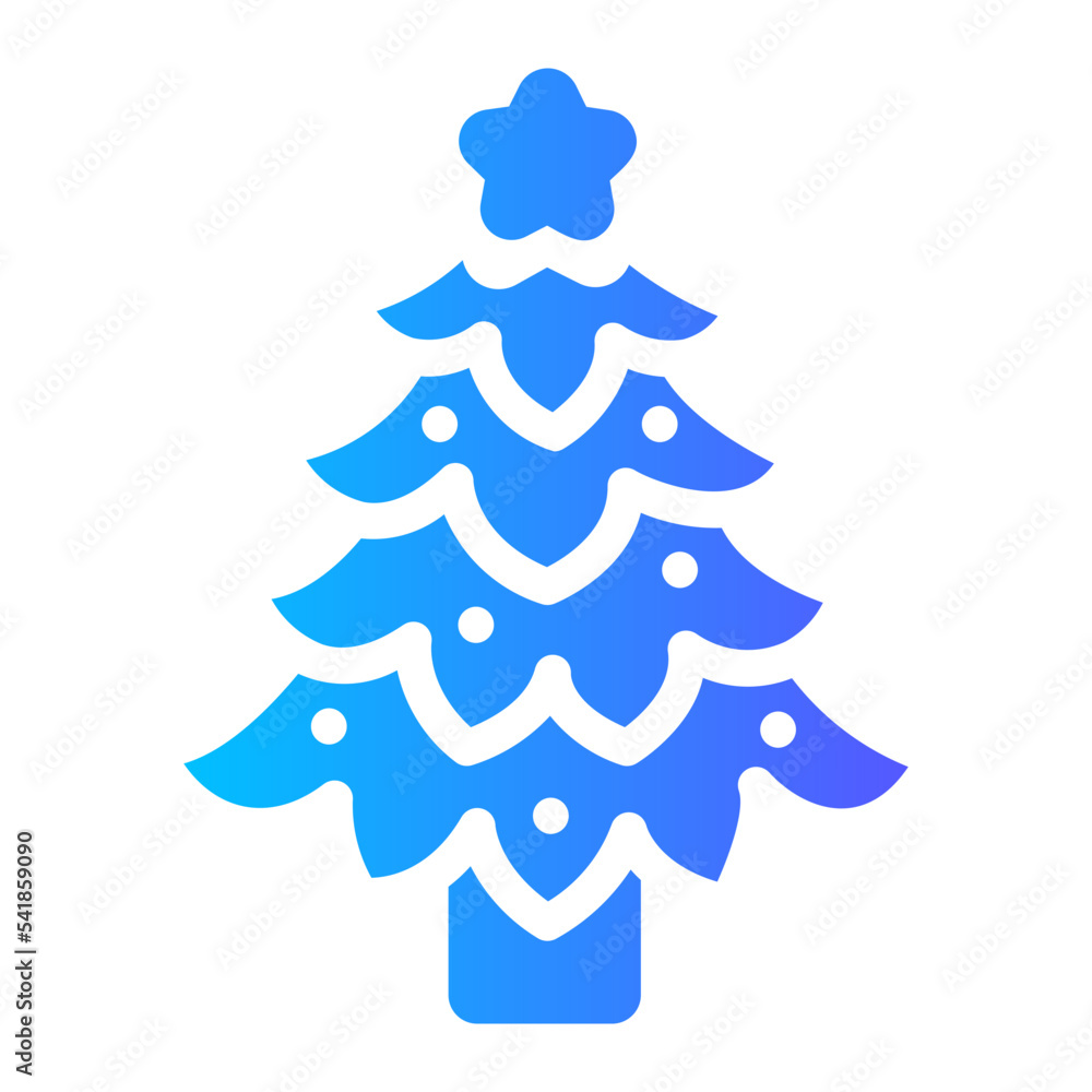 christmas tree gradient icon Stock Vector | Adobe Stock