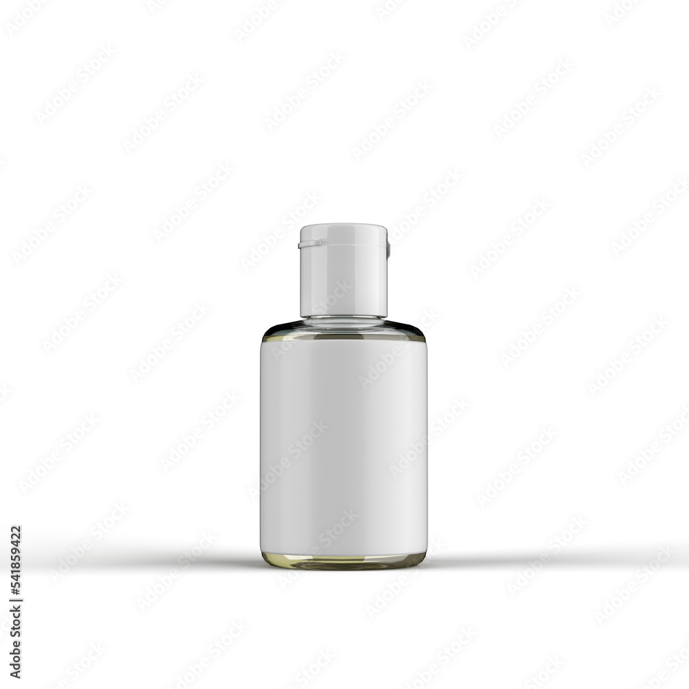 Gel Clear Plastic Bottle 3D Rendering Gel Clear Plastic Bottle 3D Rendering