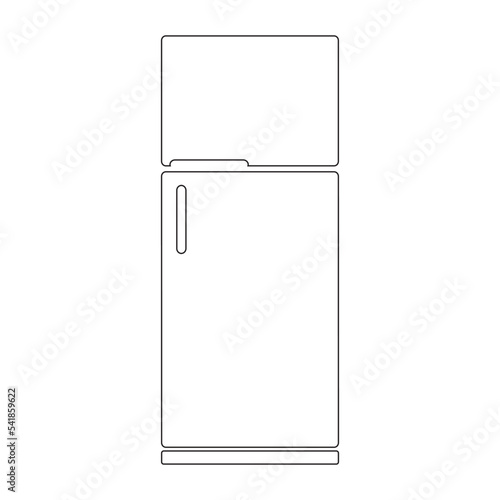 fridge refrigerator vector illustration eps graphic icon single color black outline line drawing