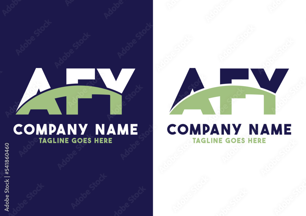 Letter AFY logo design vector template, AFY logo Stock Vector | Adobe Stock