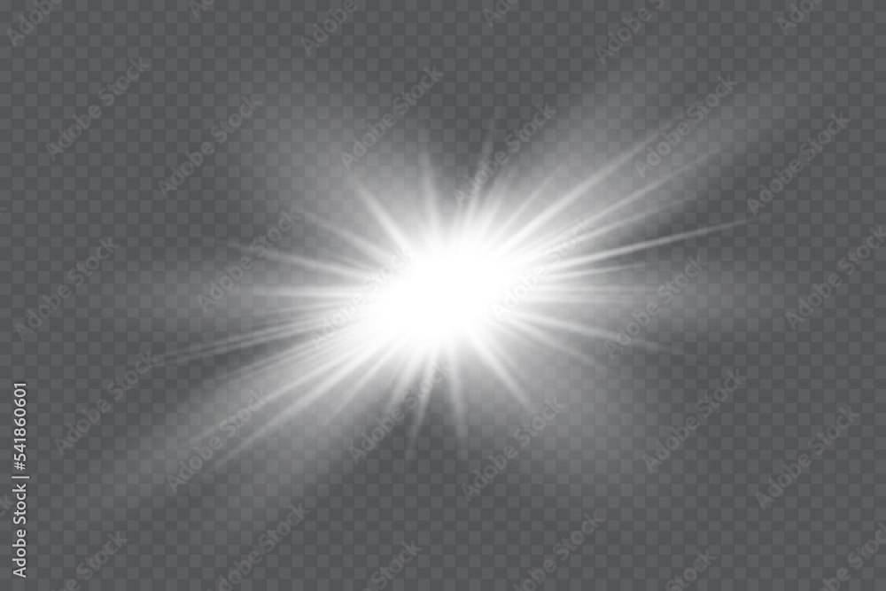 Yellow glowing light explodes on a transparent background. Sparkling magical dust particles. Bright Star. Yellow glowing light explodes on a transparent background. Sparkling magical dust particles. Bright Star.