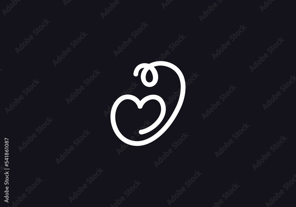 Love sign logo design Love and heart icon and symbol design