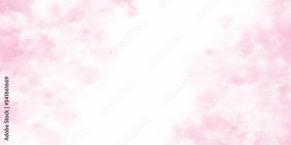 Abstract pink watercolor background with soft watercolor stains, grunge stylist pink paper texture, beautiful bright brush painted pink background for lovely design and graphics design.