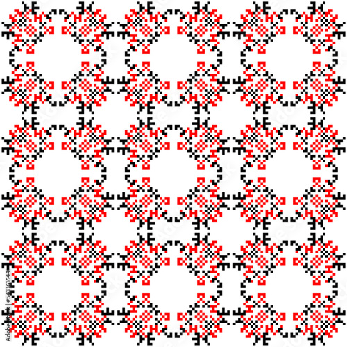 Seamless pattern traditional Ukrainian embroidery, ethnic ornament vyshyvanka
