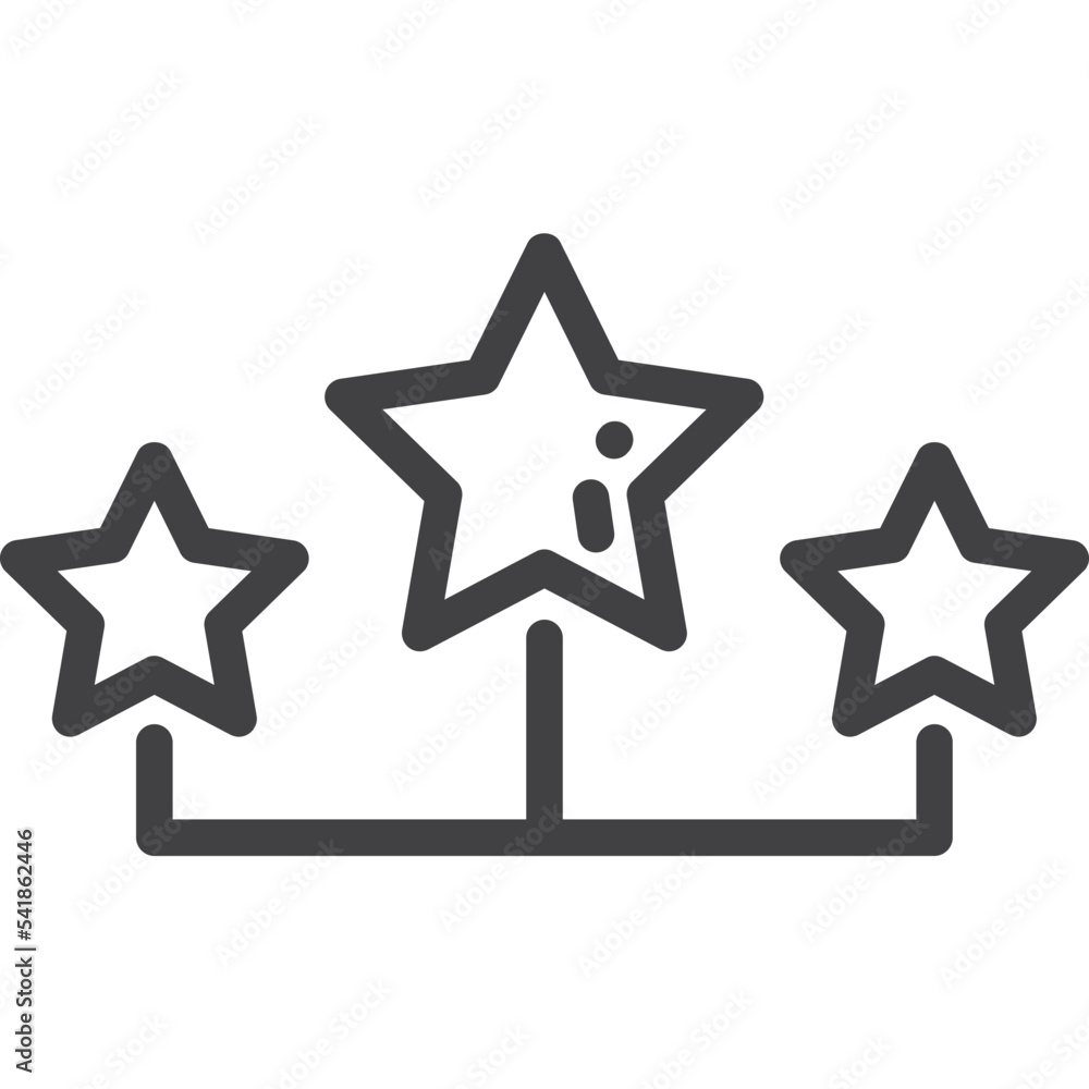 rating star shape icon vector
