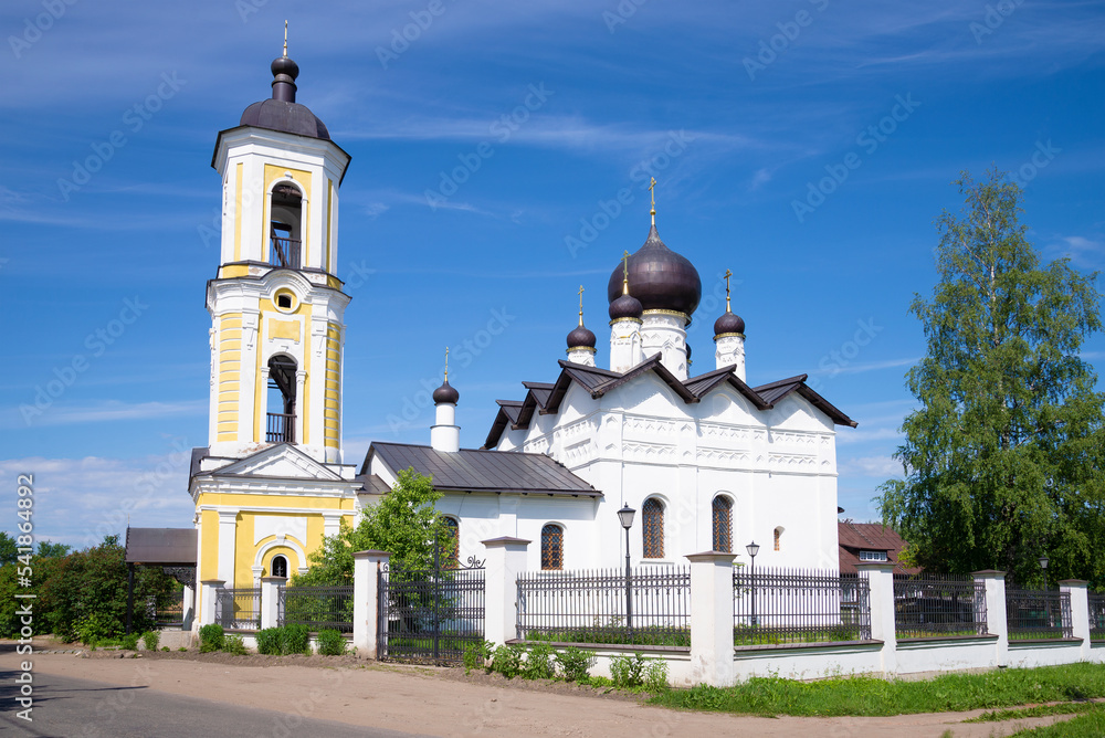 Old Believer Church of St. Nicholas the Wonderworker (1371) on a sunny June day. Old Russa. Russia