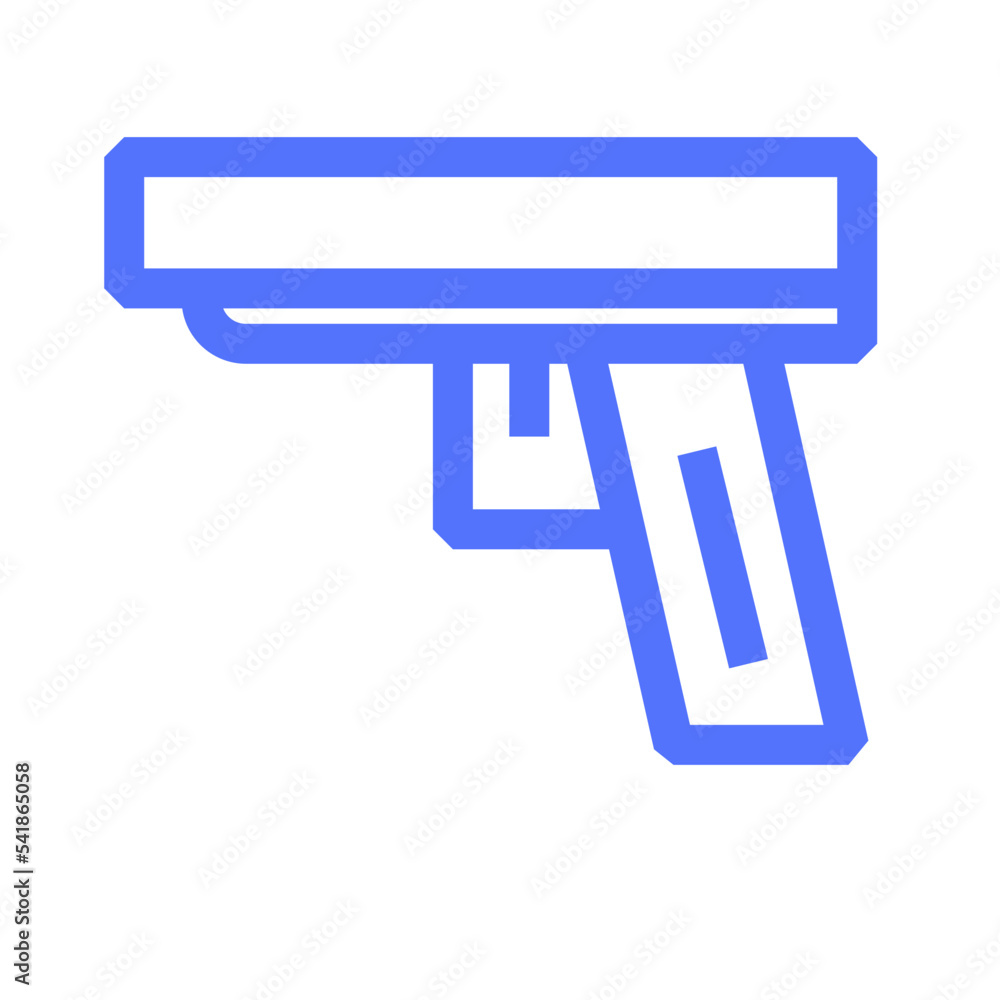 gun pistol military weapon line icon gun pistol military weapon line icon