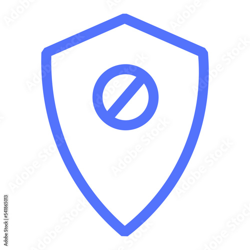 blocked block shield protection line icon