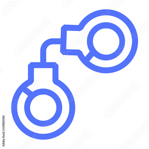 handcuffs prisoner crime criminal line icon