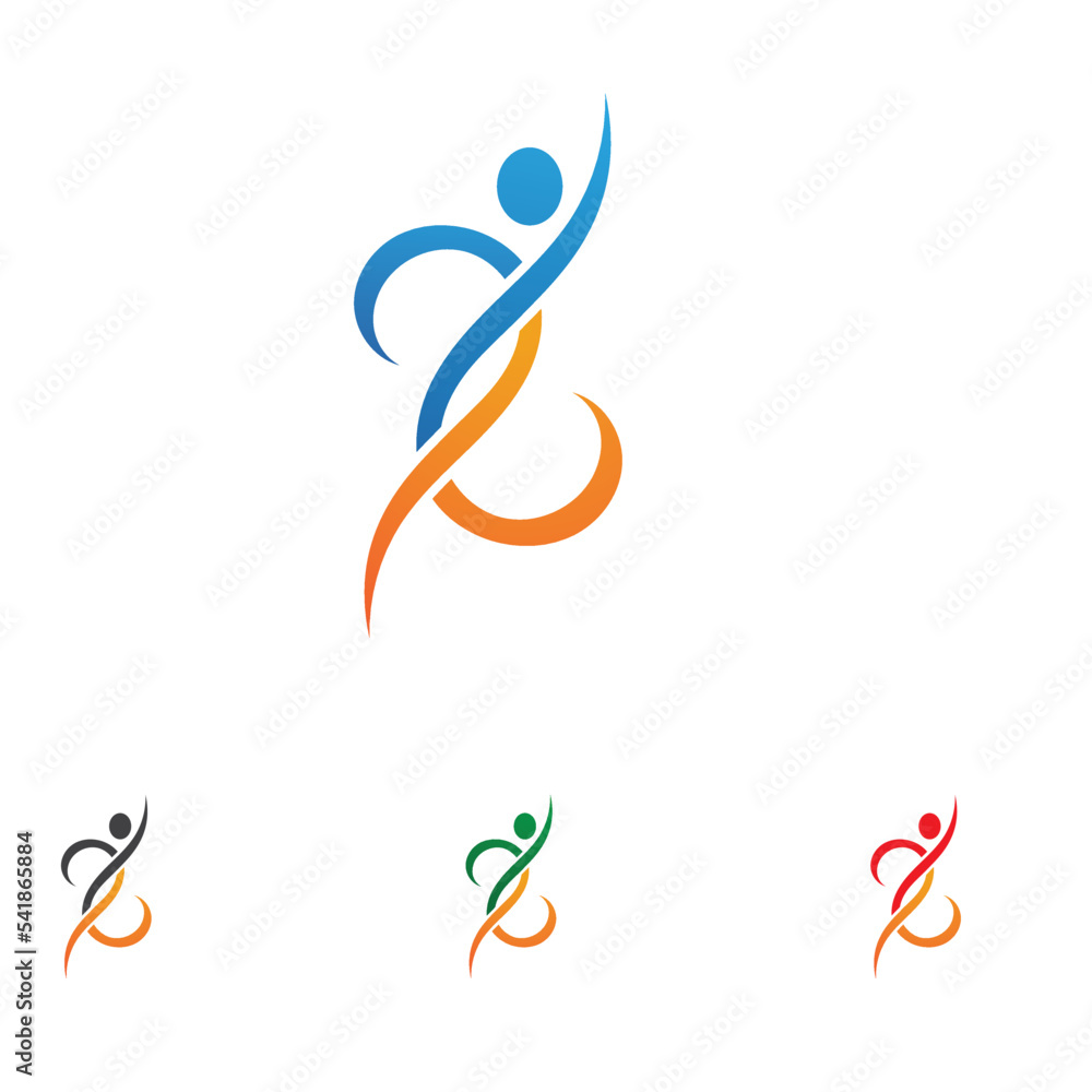 Health People Logo Vector illustration Design Template Stock Vector ...