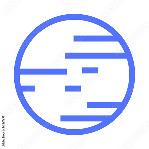 space neptune planet astronomy astrology line icon