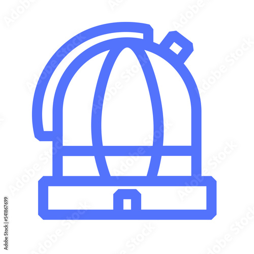 space observatory astronomy telescope planetarium line icon