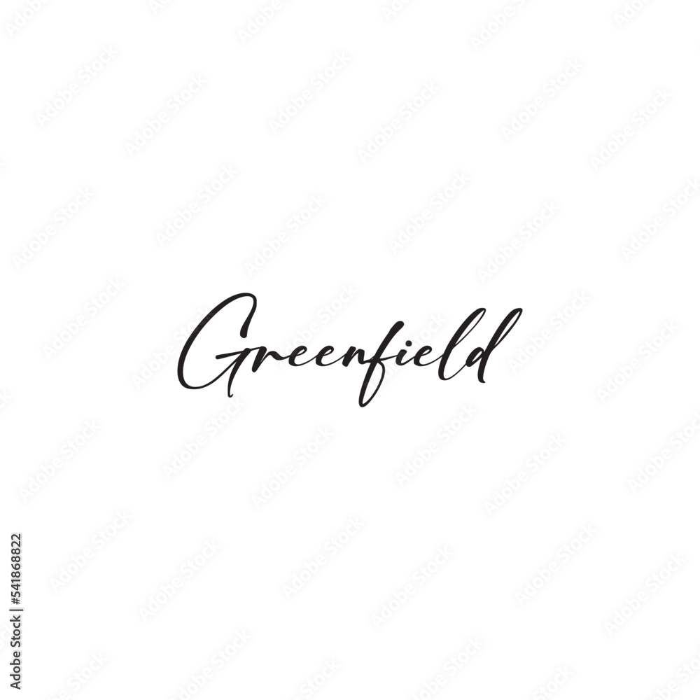 Greenfield signature logo design Greenfield signature logo design
