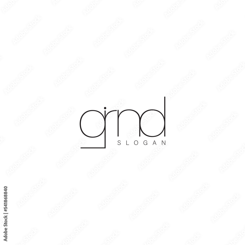Grind Balck n White signature logo design 