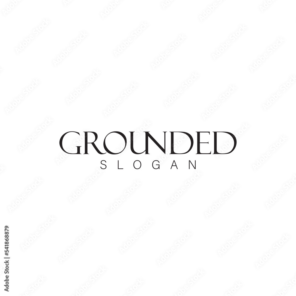 Grounded signature logo design 