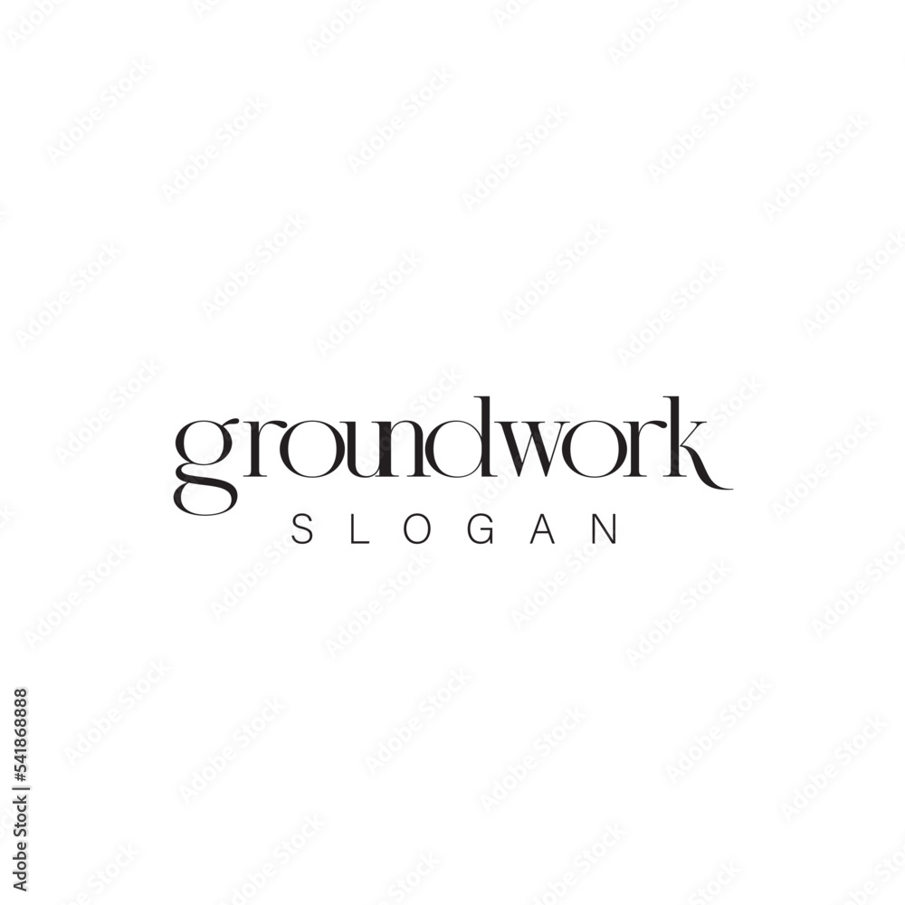 Groundwork signature logo design 
