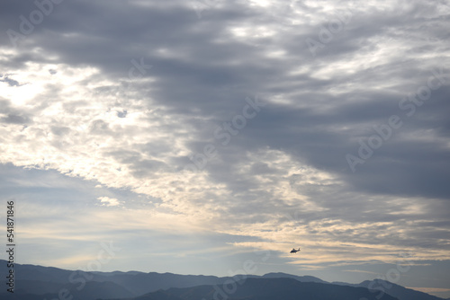 clouds in the sky Helicopter Towards the sky