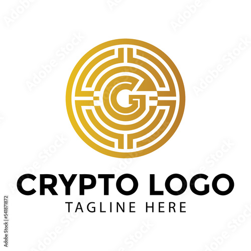 crypto logo, G crypto logo, crypto currency business logo