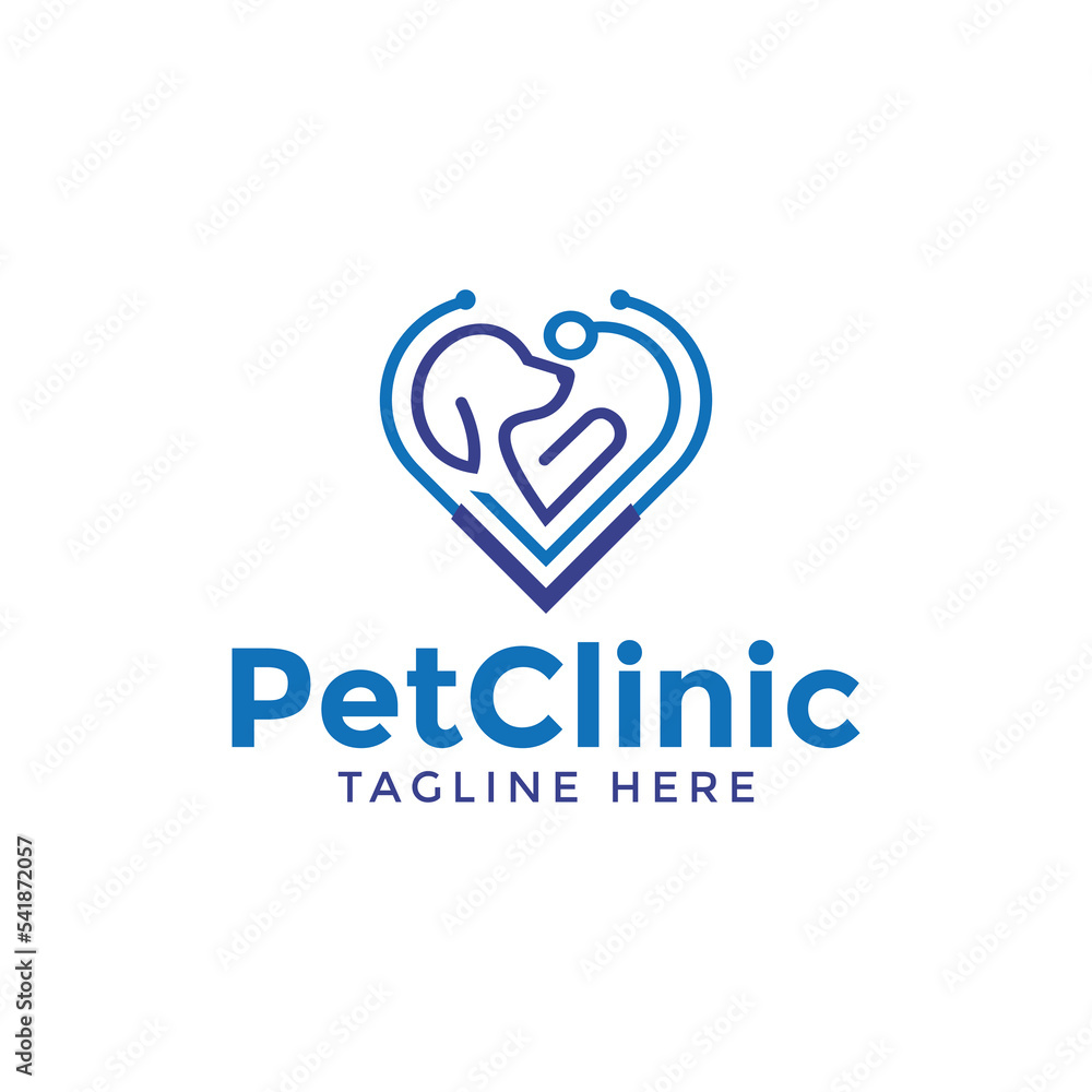 veterinary logo, pet heath care centre, veterinary clinic logo 