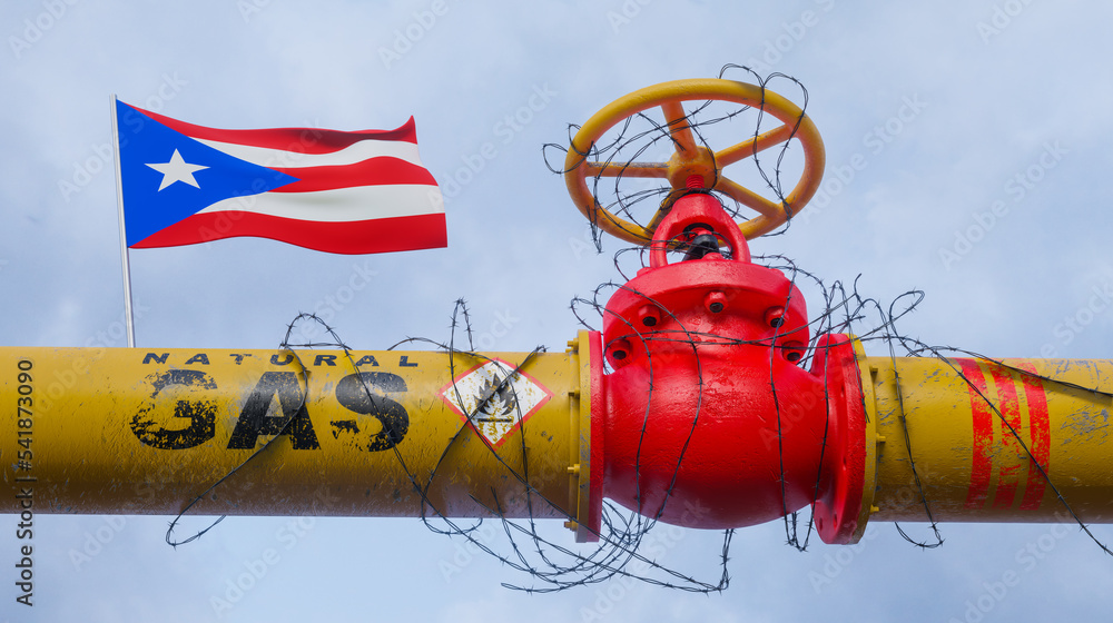 Pipe of gas Puerto Rico, Valve on the main gas pipeline Puerto Rico
