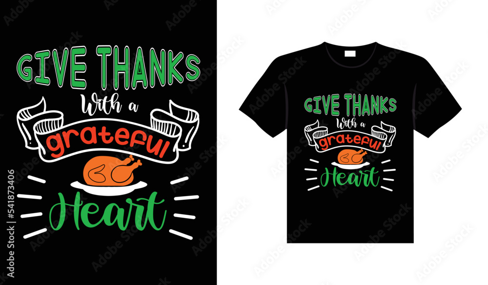 Thanksgiving typography t-shirt design or Happy thanksgiving vector poster design 