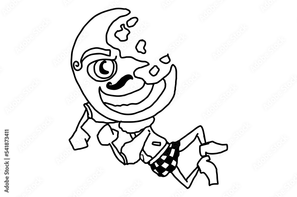 Fototapeta premium Halloween Character - Crescent head