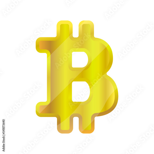 Shiny bitcoin vector icon. Bitcoin glitter icon. Cryptocurrency vector icon. Internet monetary unit.