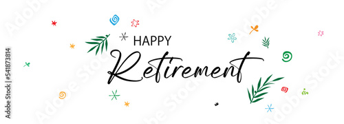 happy retirement card  on white background	