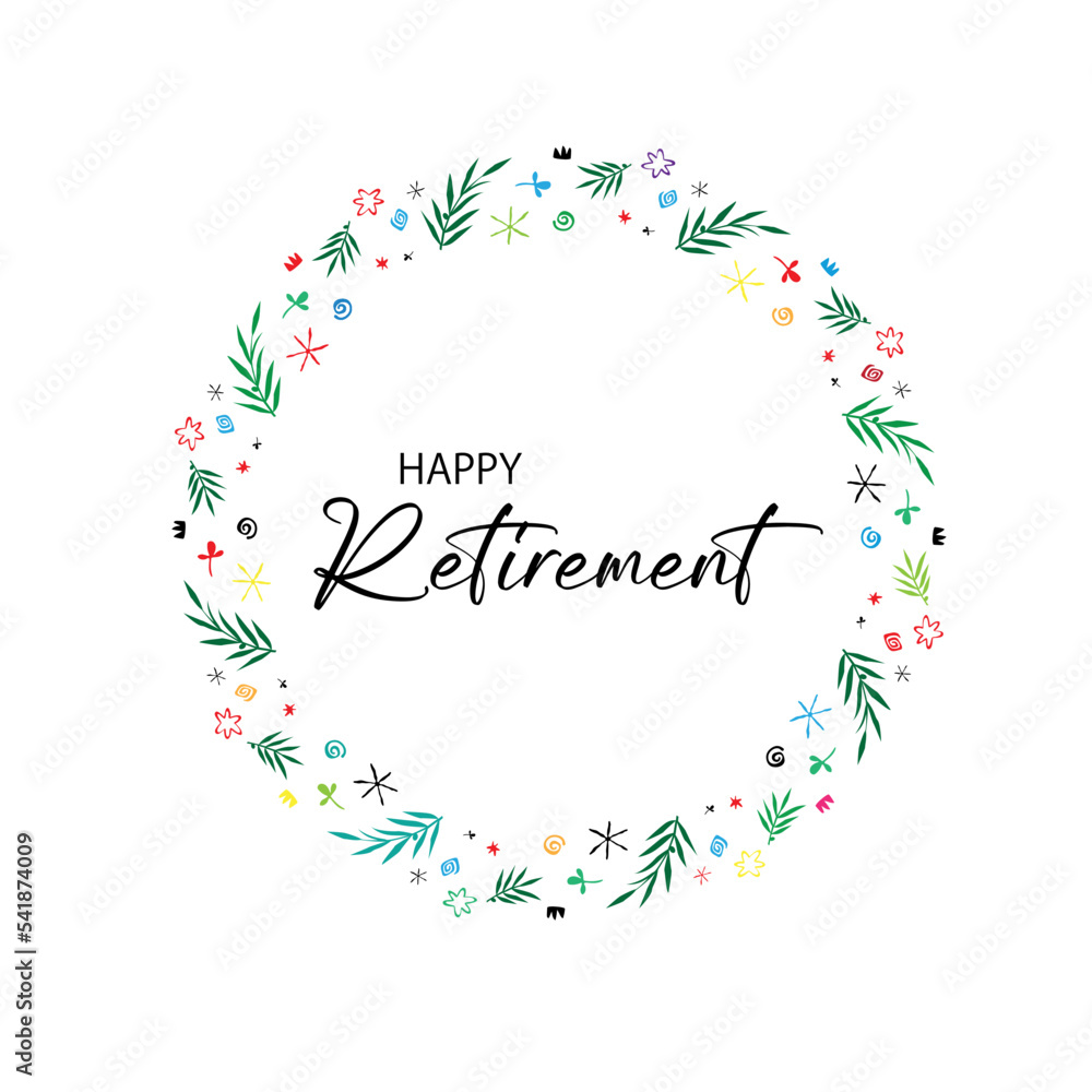 happy retirement card on white background happy retirement card on white background