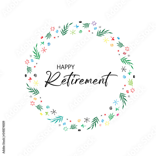 happy retirement card  on white background	