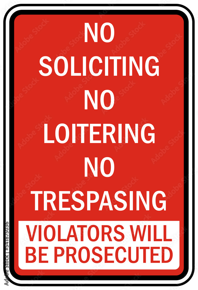 private property warning sign