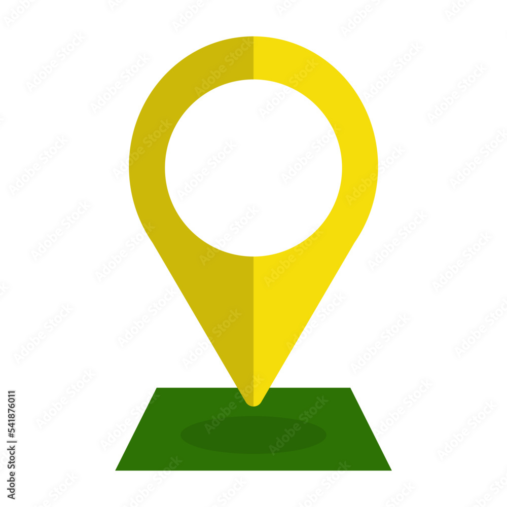 map pointer icon - Yellow and green color Stock-Vektorgrafik | Adobe Stock