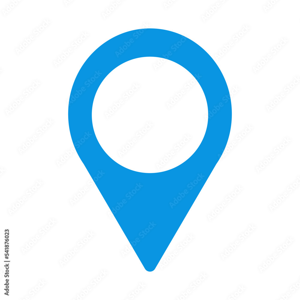 Blue map pointer icon Blue map pointer icon