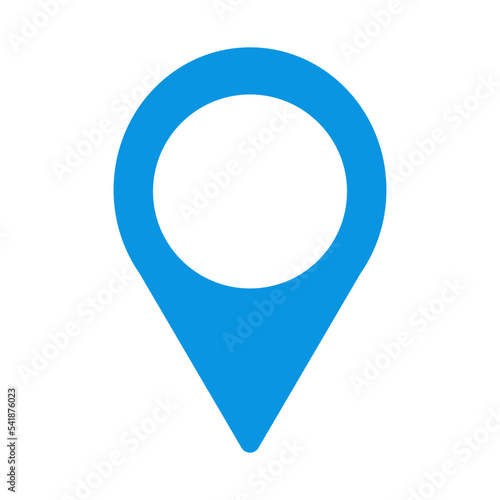 Blue map pointer icon