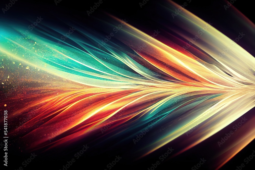 Abstract glowing multi-color wallpaper generated by Ai