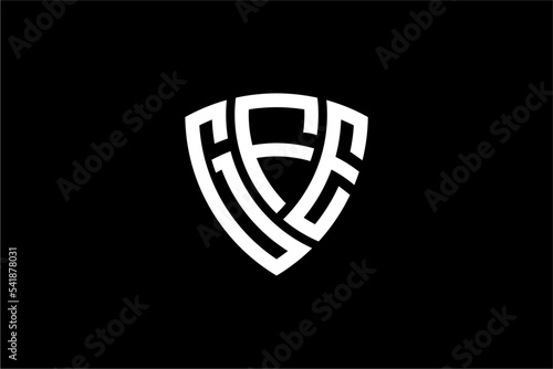 GFE creative letter shield logo design vector icon illustration photo