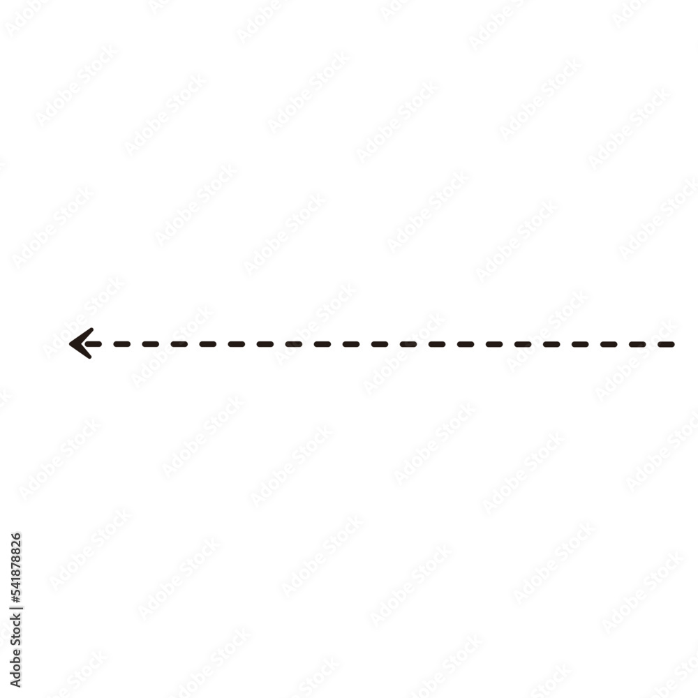 Dashed line arrow