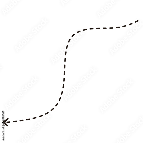 Dashed line arrow