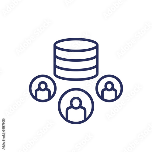 User base line icon on white