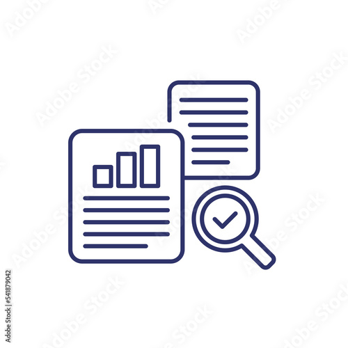 audit line icon on white