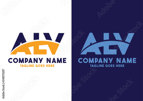 Letter ALV logo design vector template, ALV logo photo