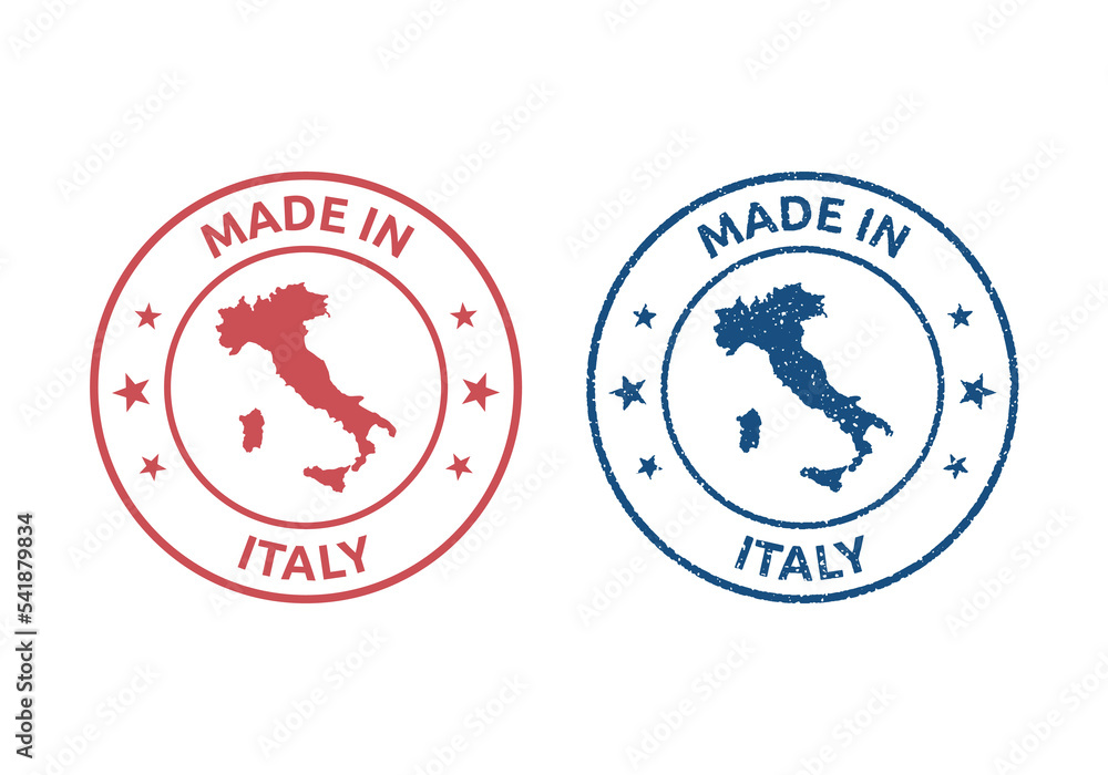 made in Italy icon set, Italian product stamp