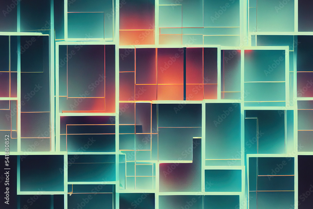 Fototapeta premium Abstract squares seamless pattern