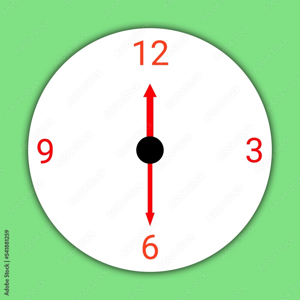 Front view of clock. Click face vector illustration. Line icon symbol ...