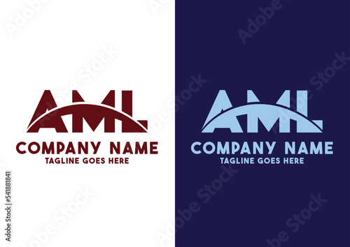 Letter AML logo design vector template, AML logo