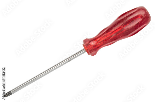 Red screwdriver isolated